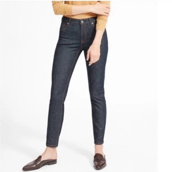 NWT Everlane Blue The Mid Rise Skinny - Size 28 Regular - Picture 1 of 8